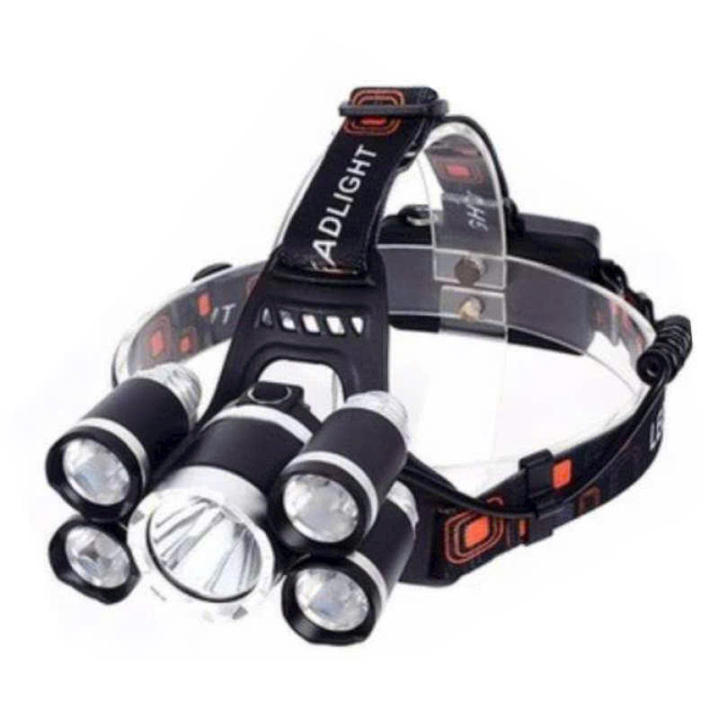 Đèn đội đầu 5 bóng siêu sáng pin trâu hàng xịn loại 1 [BH 1 Tuần]