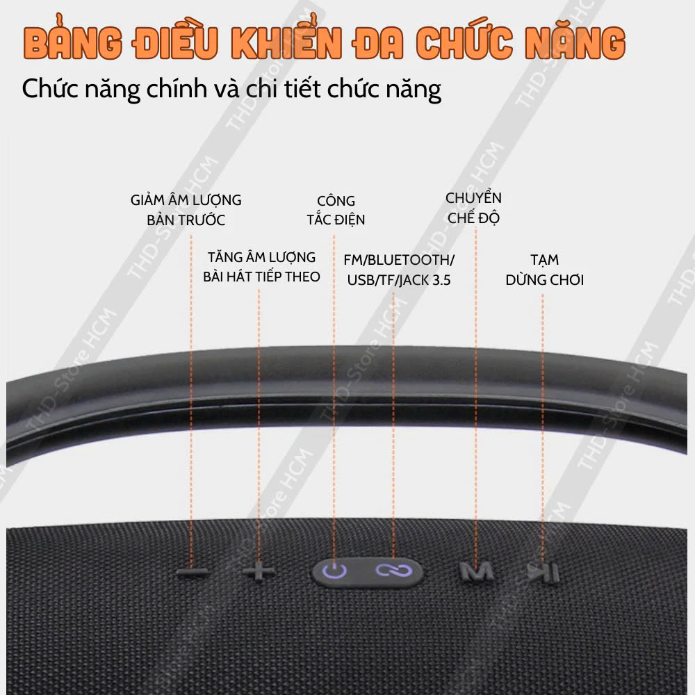 Loa bluetooth karaoke BoomBox3 B21 loa kèm 2 micro không dây hát siêu hay [BH 3 Tháng]6l8