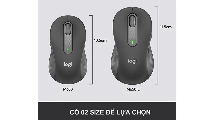 Chuột không dây Bluetooth LOGITECH M650L Silent vừa xài USB vừa Bluetooth siêu tiện lợi [BH 1 Năm]