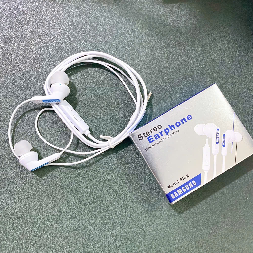 Tai nghe có dây Samsung SR-2 (Stereo Earphone) có mic kèm nút bấm siêu tiện lợi [BH 1 Tháng]6l8