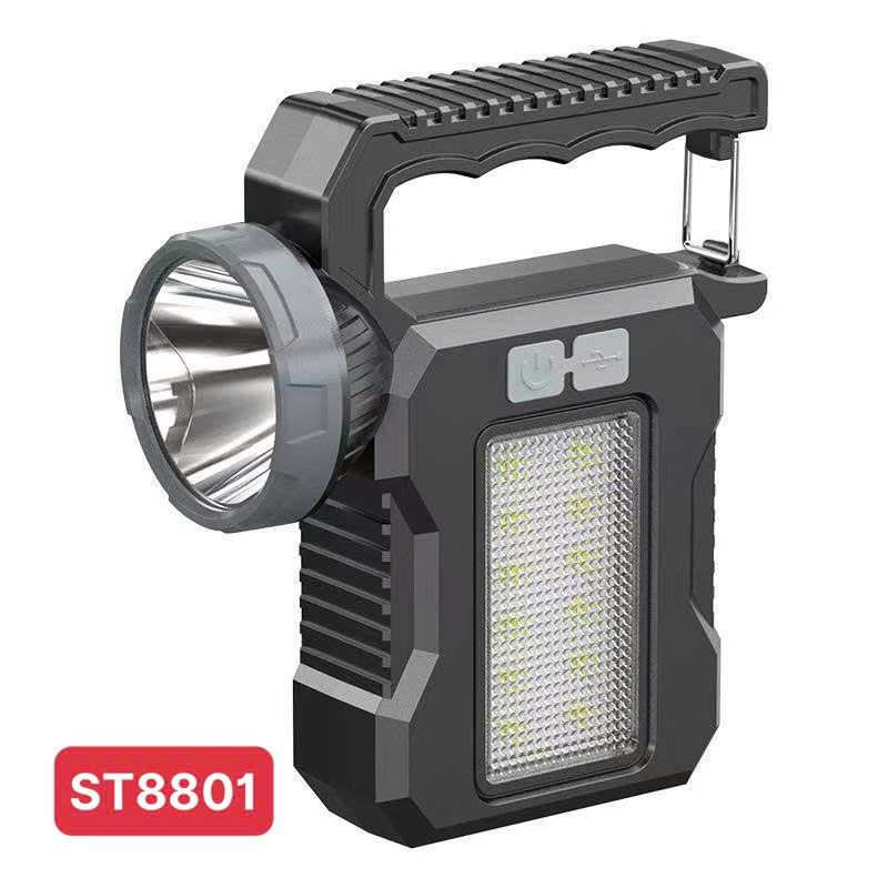 Đèn pin cầm tay đa năng ST8801 kiêm đèn led sạc năng lượng mặt trời và USB [BH 1 Tháng]6l8