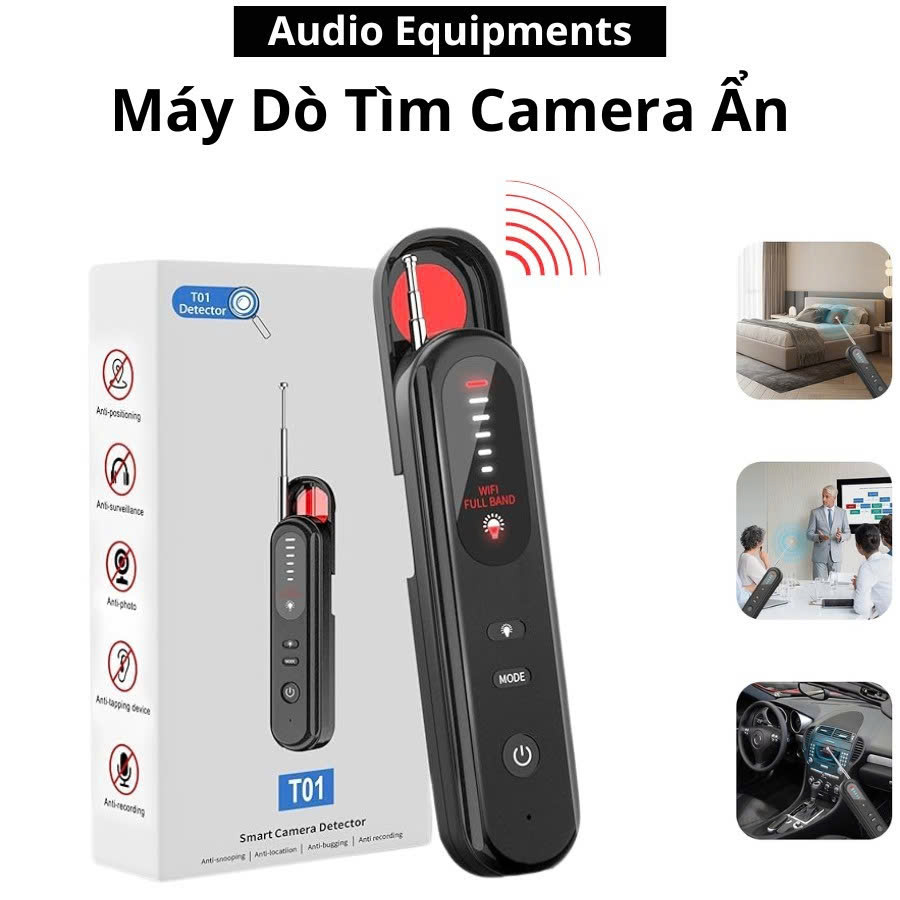 Thiết bị chống giám sát T01 dò camera quay lén camera ẩn thiết bị nghe lén [BH 1 Tháng]