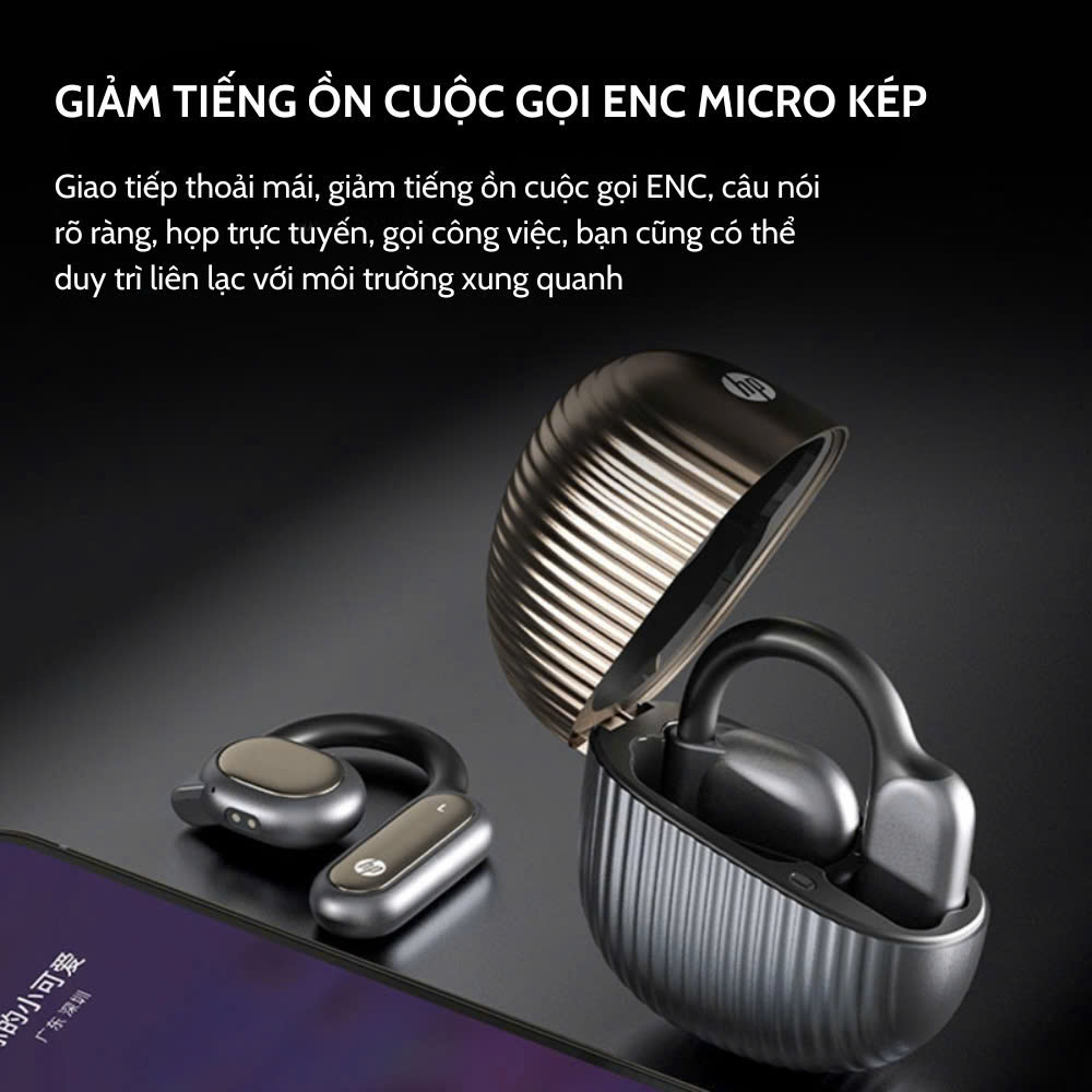 Tai nghe bluetooth HP IN-EAR H23D mẫu móc tai chính hãng [BH 6 Tháng]6l8