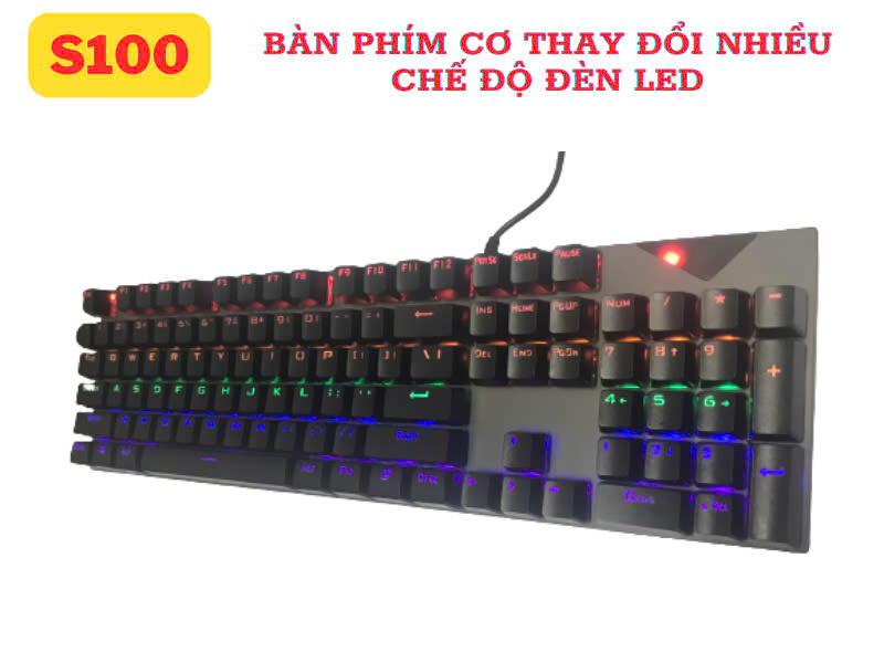 Bàn phím cơ không dây S100PRO chuyên game led [BH 1 năm]