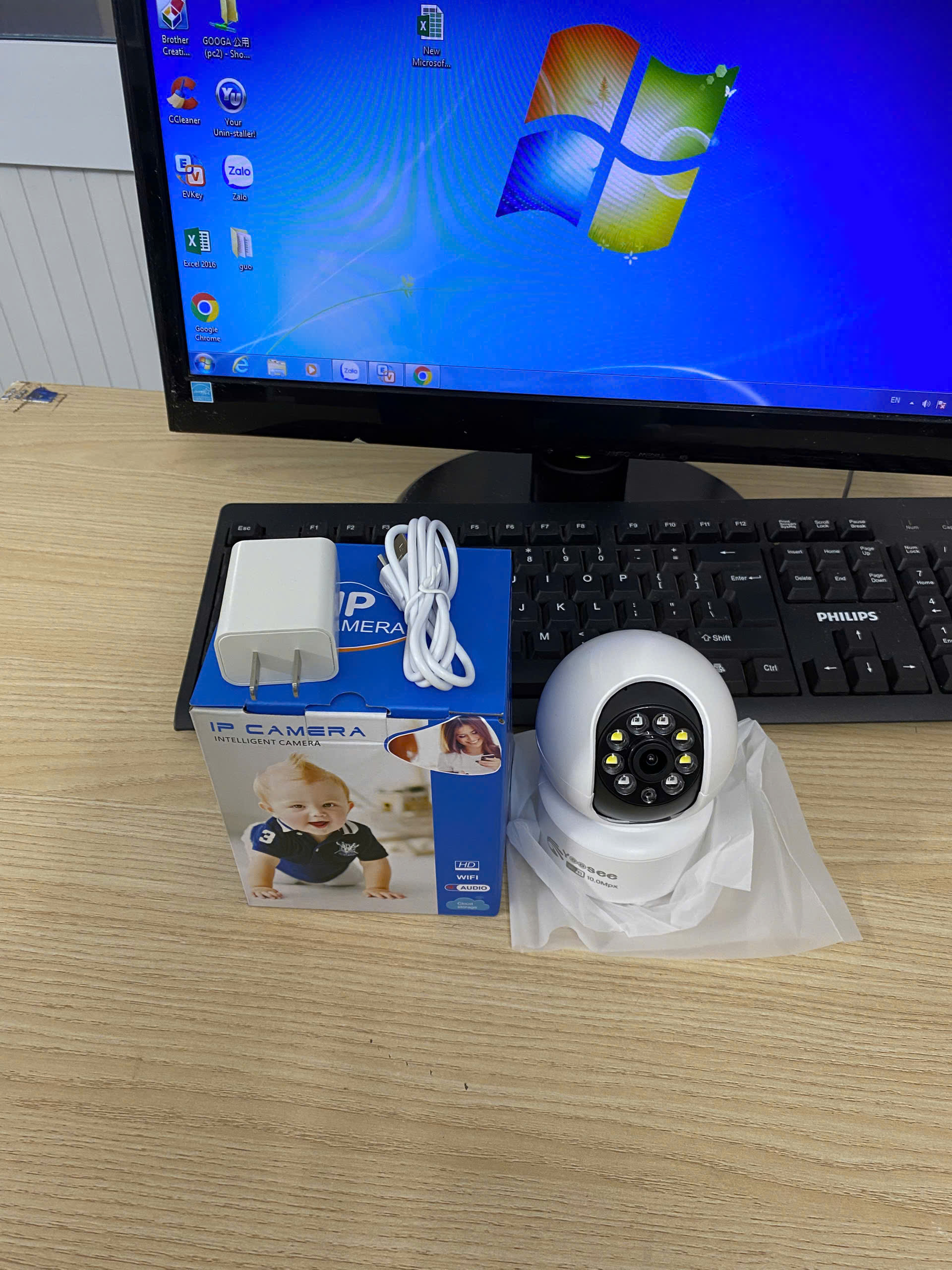 Camera IP Yoosee 10Mpx phiên bản 1 mắt trong nhà ban đêm có màu siêu nét [BH 3 Tháng]