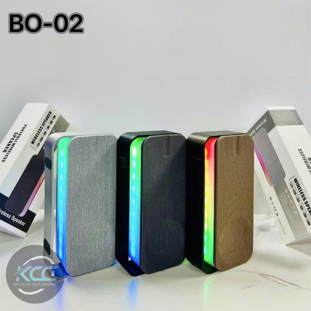 Loa bluetooth BO-02 chất liệu vải siêu đẹp kèm led RGB cực đẹp
