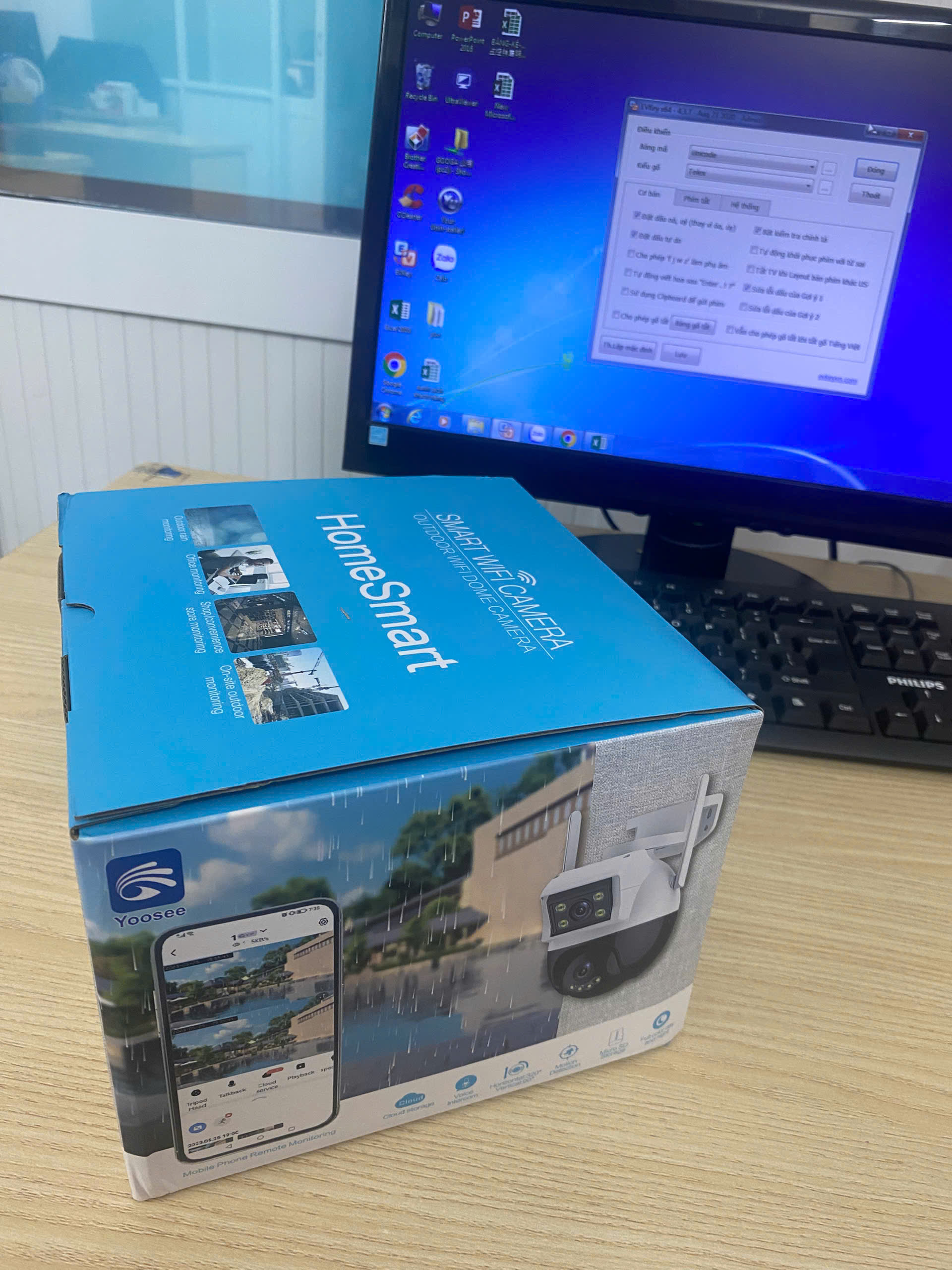 Camera ngoài trời YOOSEE 201 mẫu 2 mắt xoay 360 độ 15.0Mxp siêu nét