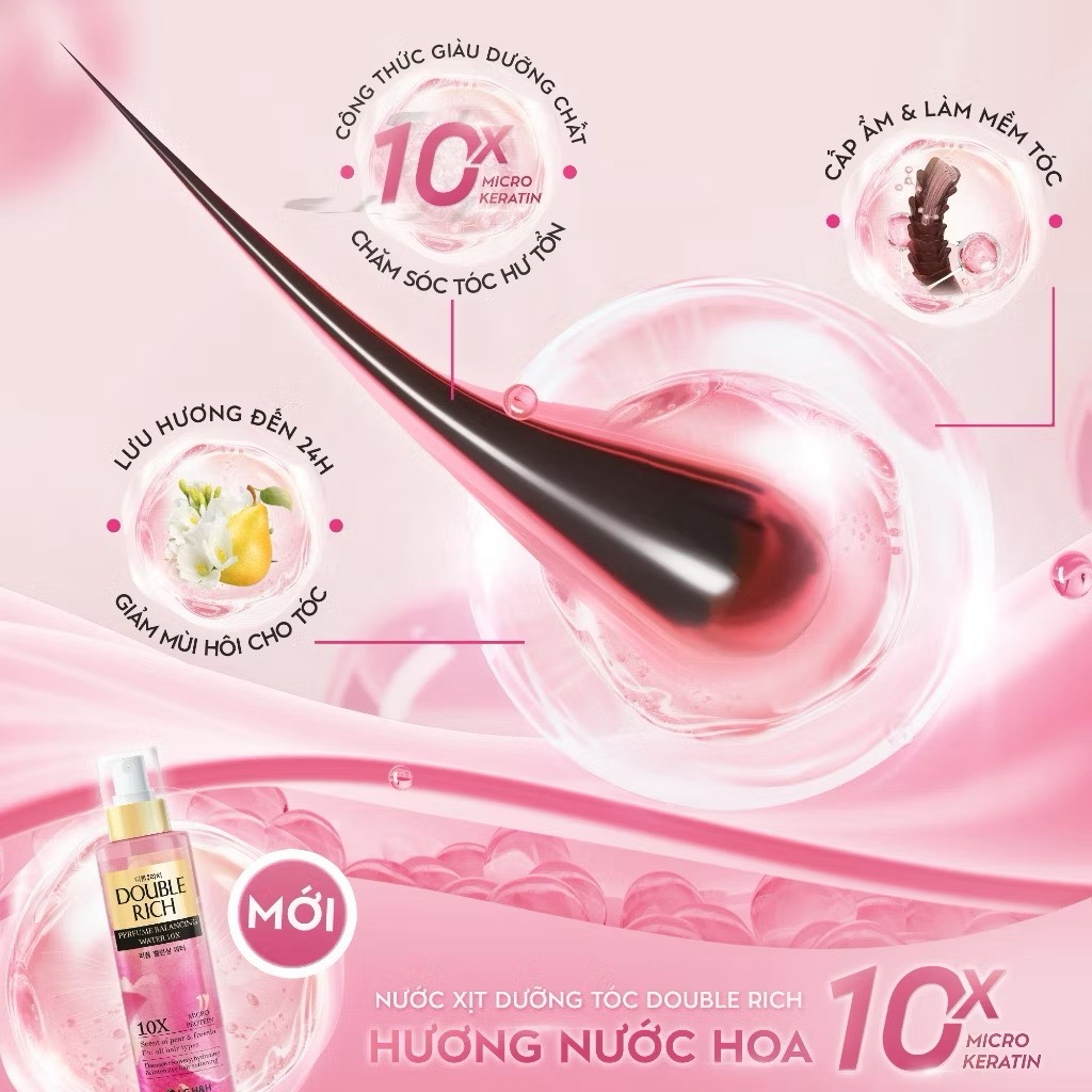 Nước xịt dưỡng tóc hương nước hoa Double Rich 200ml