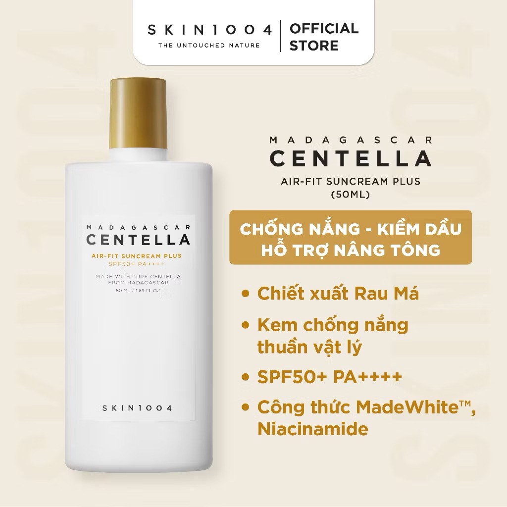 Kem chống nắng Skin1004 Madagascar Centella phù hợp với mọi loại da 50ml