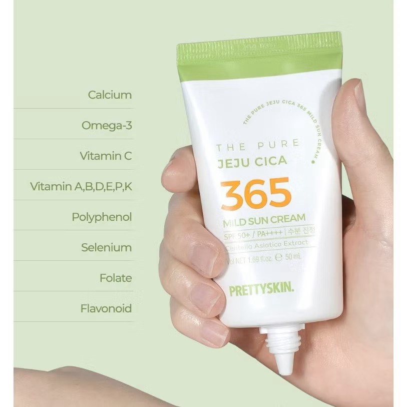 Kem Chống Nắng Pretty Skin The Pure Jeju Cica 50ml