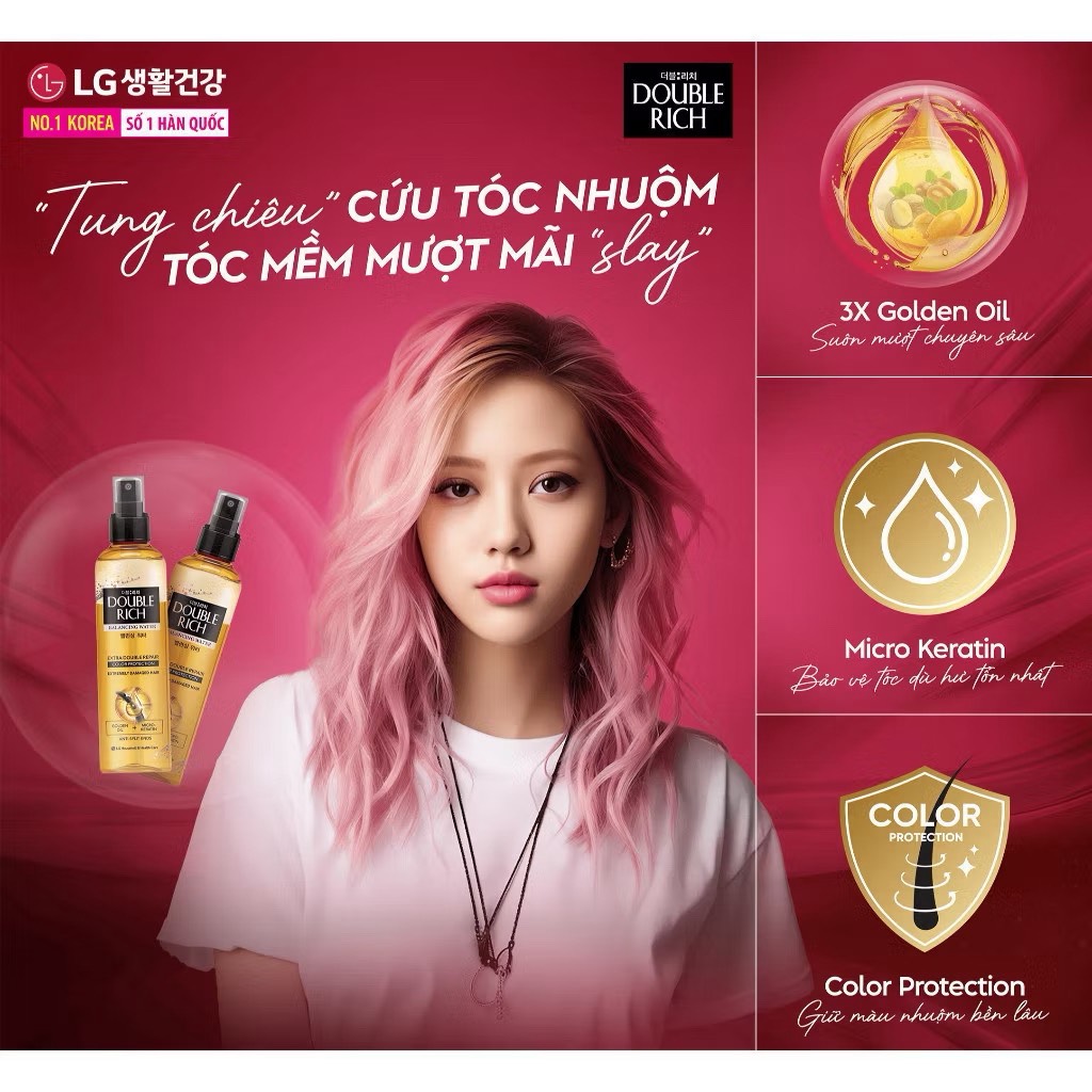 Xịt dưỡng tóc Double Rich 120ml