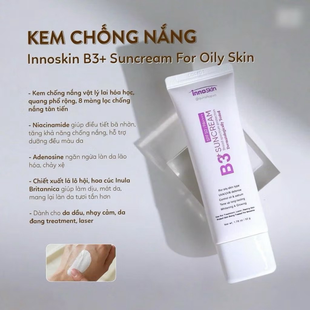 Kem chống nắng Innoskin B3 Suncream SPF50/PA++++