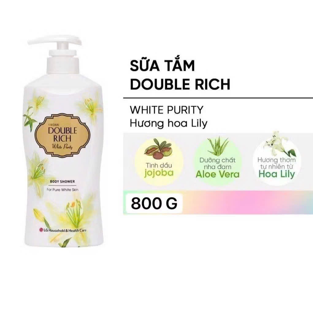 Sữa tắm trắng da Double Rich hương hoa ly
