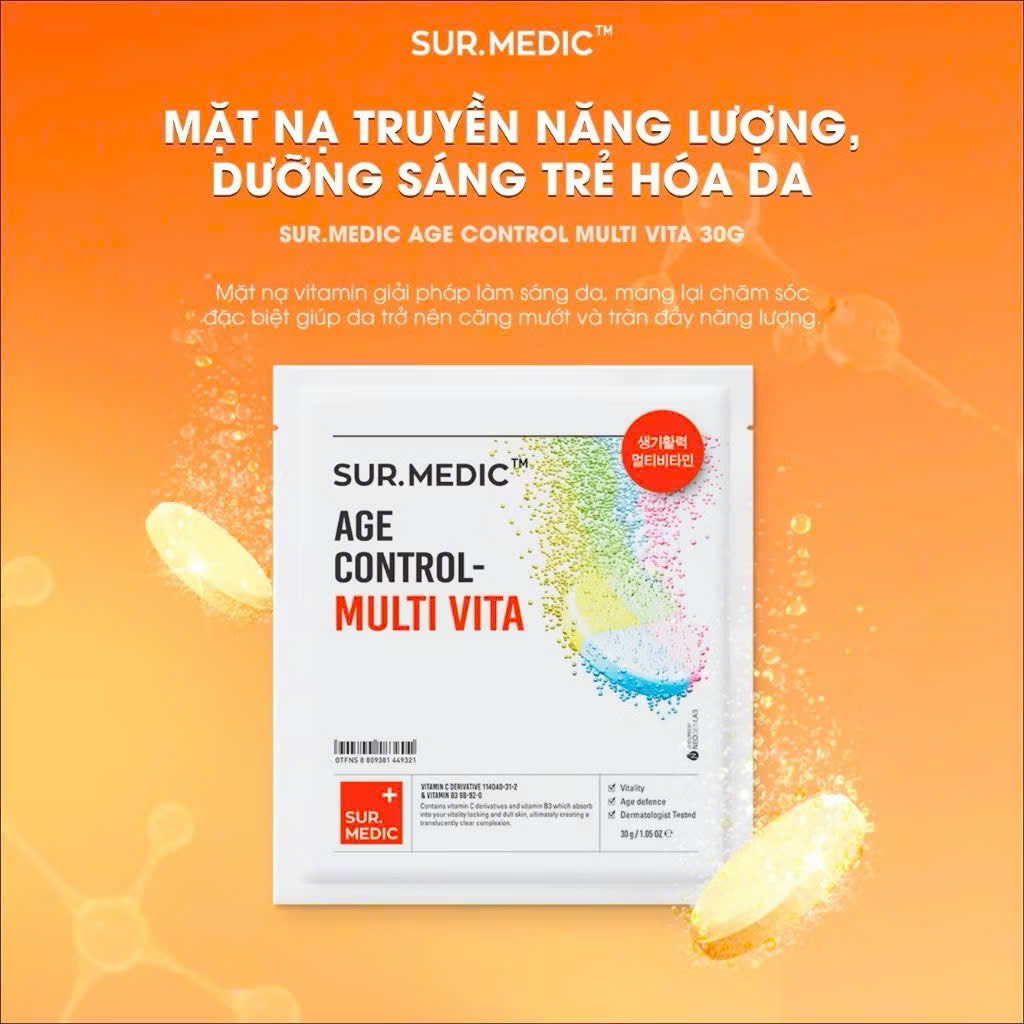 Mặt Nạ Sur.Medic Age Control Multi Vita Cải Thiện Vấn Đề Lão Hoá