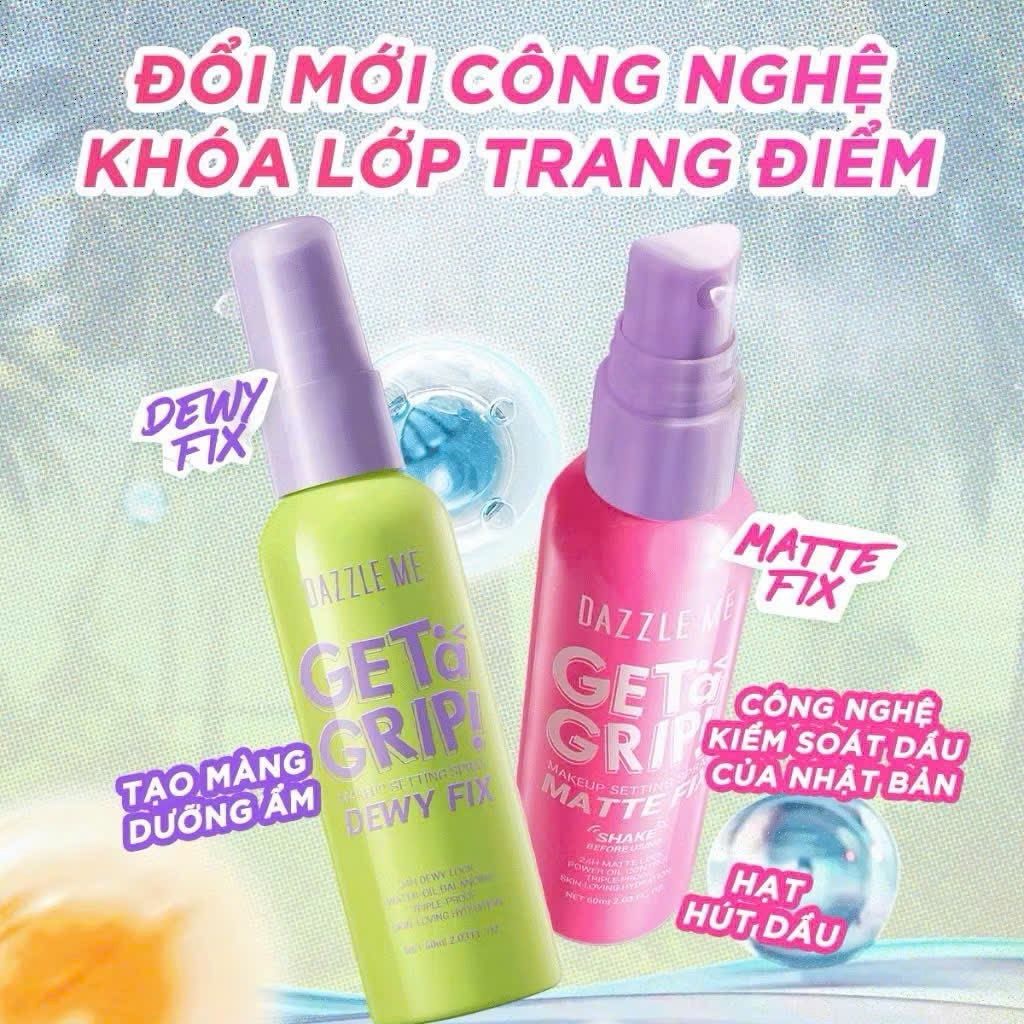Xịt Khoáng Khoá Nền Dazzleme Geta Grip 60ml