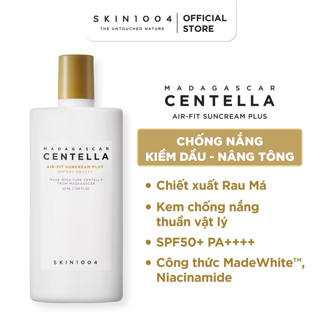 Kem chống nắng Skin1004 Madagascar Centella phù hợp với mọi loại da 50ml