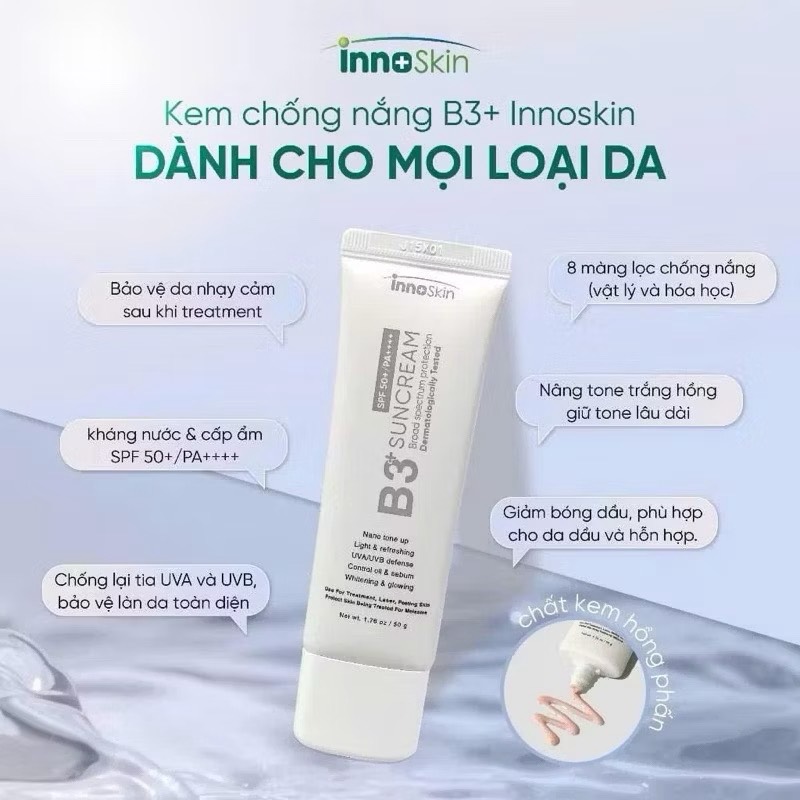 Kem chống nắng Innoskin B3 Suncream SPF50/PA++++