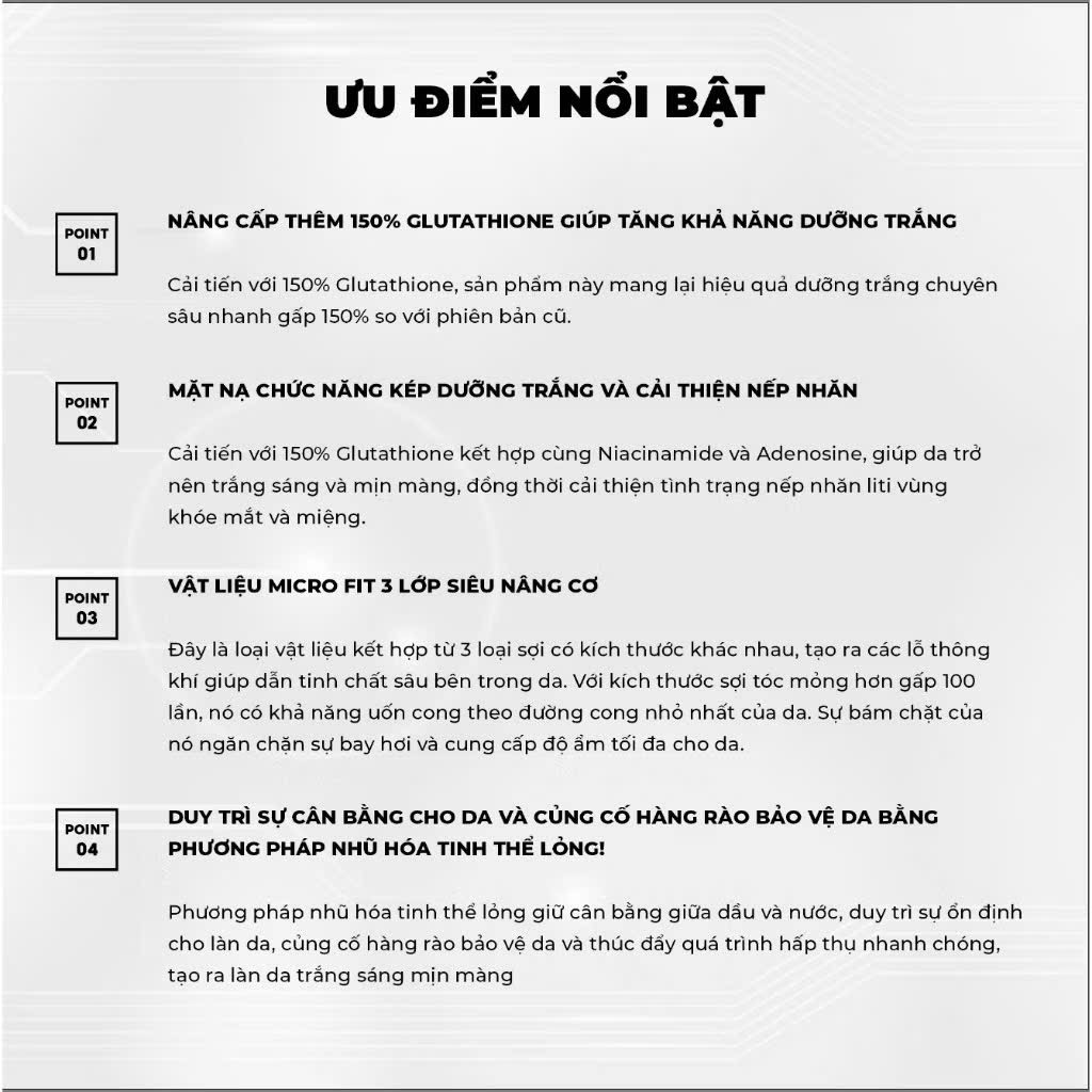 Mặt Nạ Sur.Medic Super Glutathione 100 Bright Truyền Trắng Căng Bóng Da