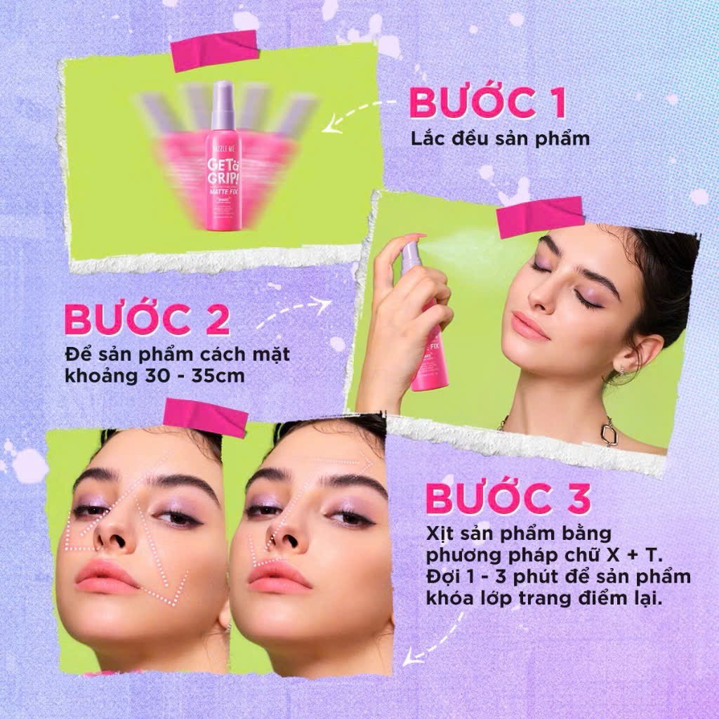 Xịt Khoáng Khoá Nền Dazzleme Geta Grip 60ml