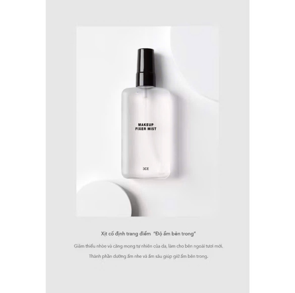 Xịt Khoáng Khoá Nền 3CE Makeup Fixer Mist Cấp Ẩm 100ml