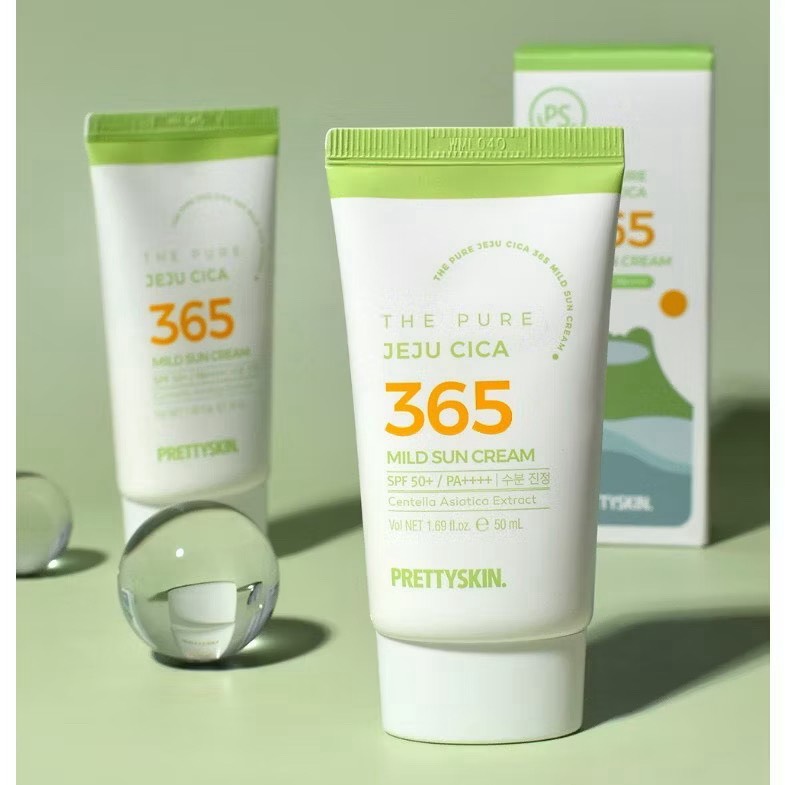 Kem Chống Nắng Pretty Skin The Pure Jeju Cica 50ml