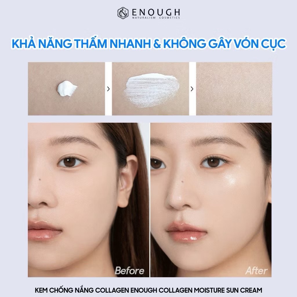 Kem chống nắng Collagen Enough Moisture Sun Cream SPF50+PA++++ 50g