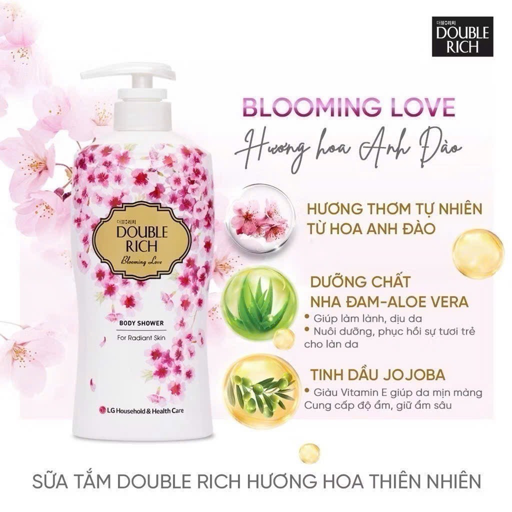 Sữa tắm trắng da Double Rich hương hoa anh đào tinh tế