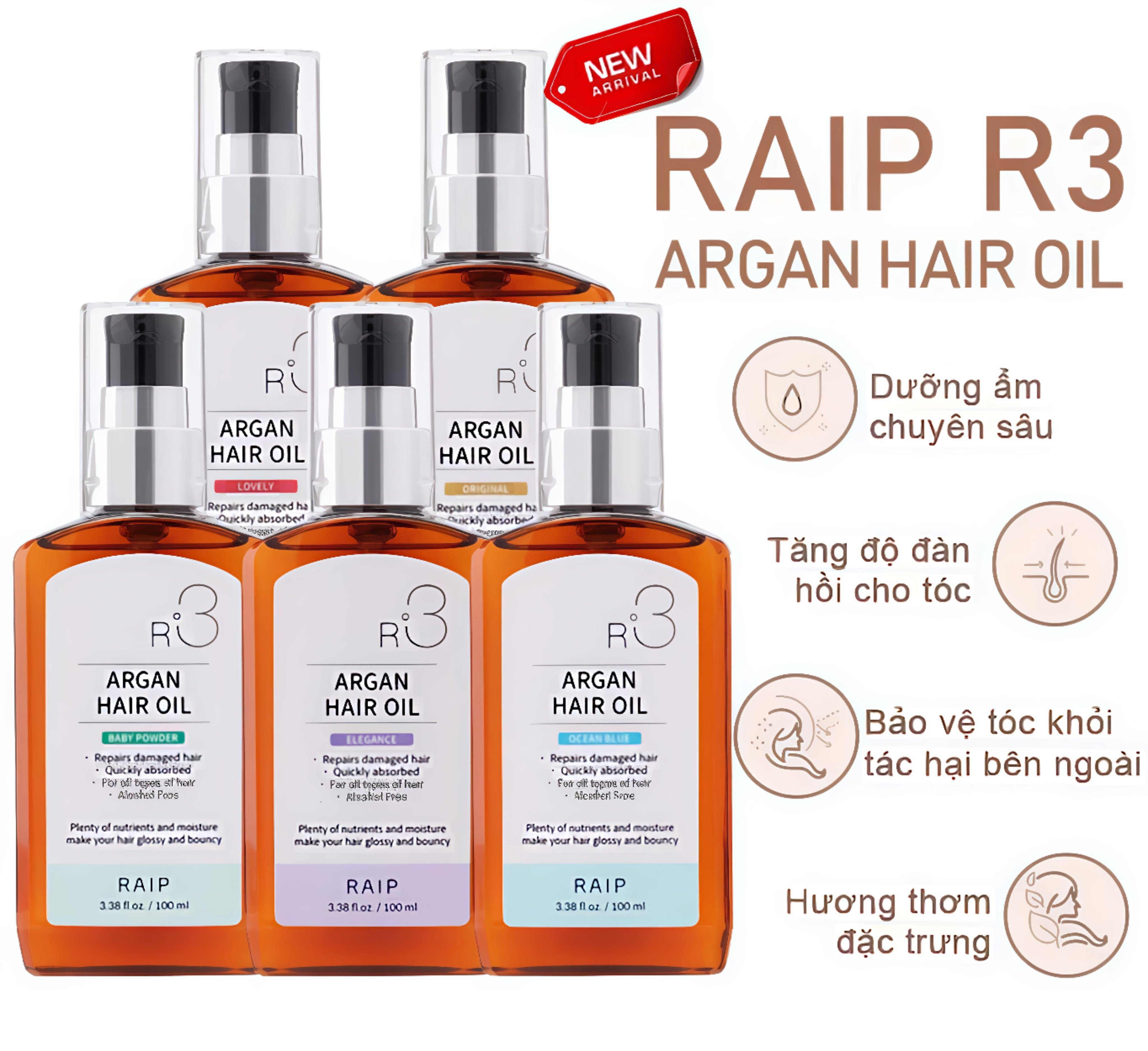Tinh Dầu Dưỡng Tóc R3  Argan Hair Oil Raip 100ml