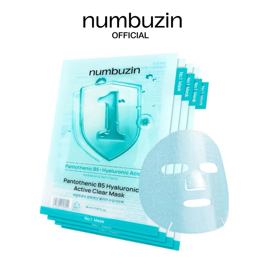 Mặt nạ cấp ẩm dịu da Numbuzin No.1 Pantothenic B5 Hyaluronic Active
