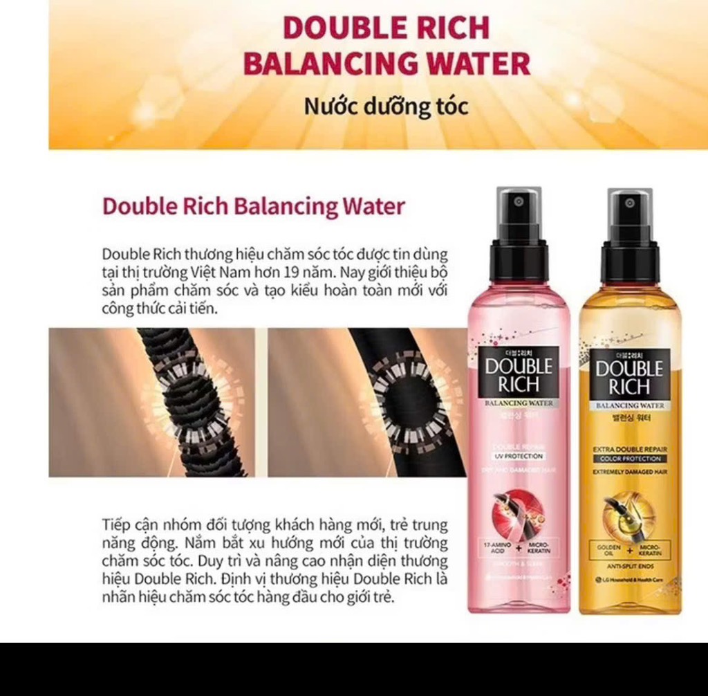 Xịt Dưỡng Tóc Double Rich Chăm Sóc Tóc Khô Xơ & Hư Tổn 250ml