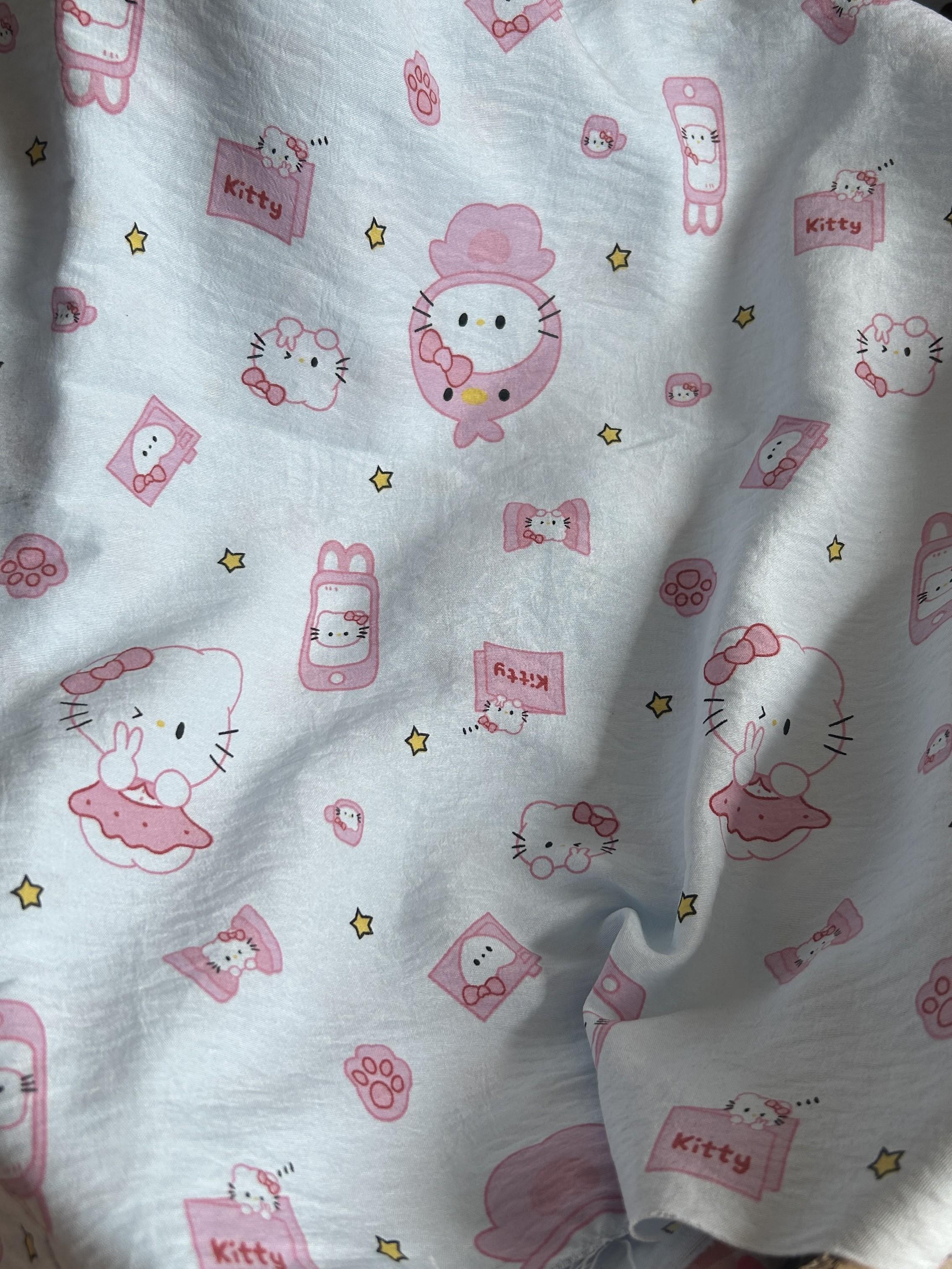 Vải cotton hàn (SLx0.5m khổ 1.6m) đũi lạnh mềm, mát, hút mồ hôi in hình dễ thương