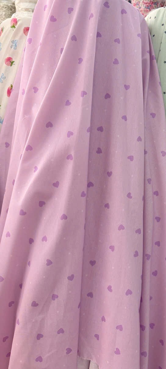 (Thô cotton) Vải in ngôi sao nhiều màu (dài 1m, khổ 1.45m, vải cắt liền) may quần áo trẻ em người lớn, decor, DIY
