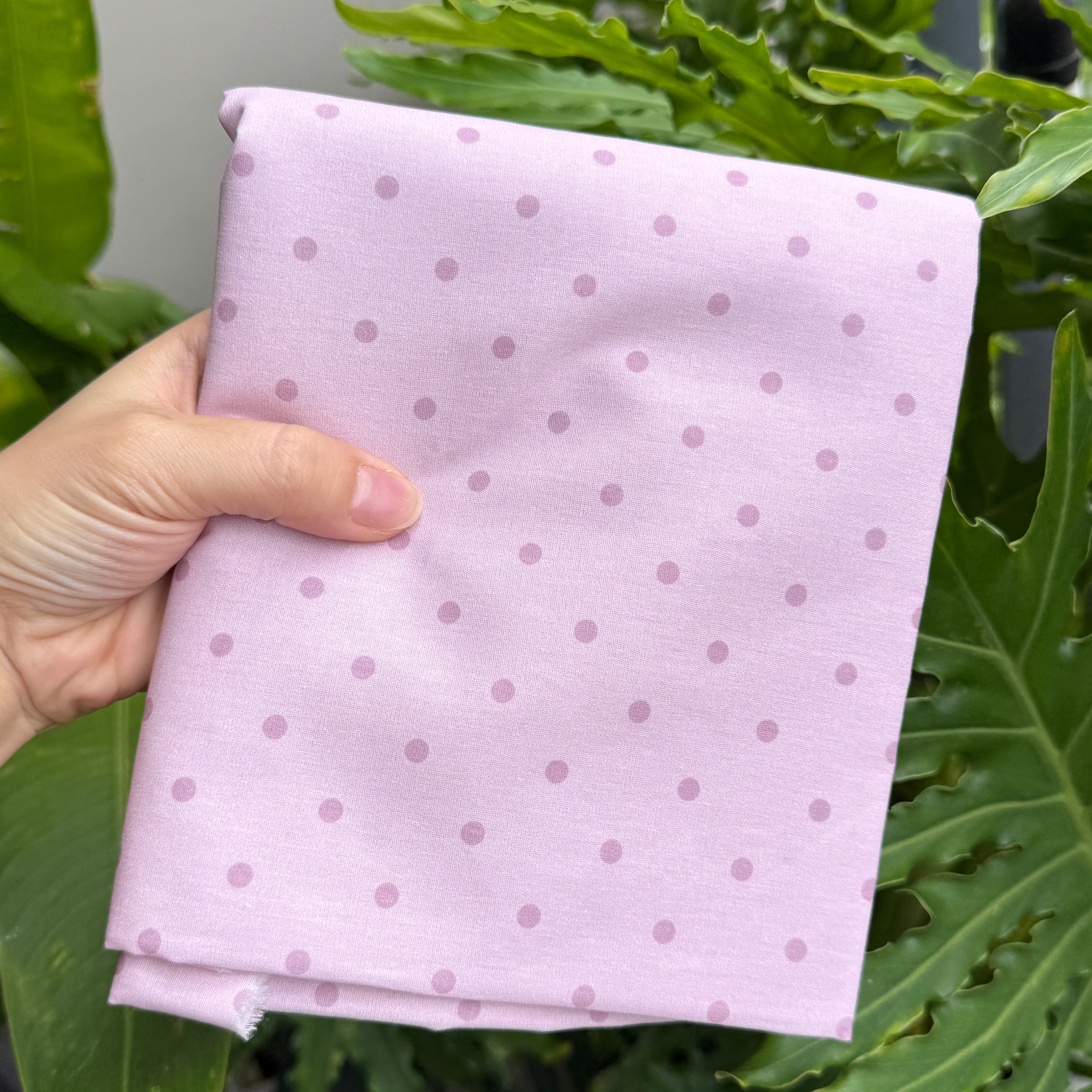 (Thô cotton) Vải chấm bi nhiều màu (dài 1m, khổ 1.45m, vải cắt liền) may quần áo trẻ em người lớn, decor, DIY
