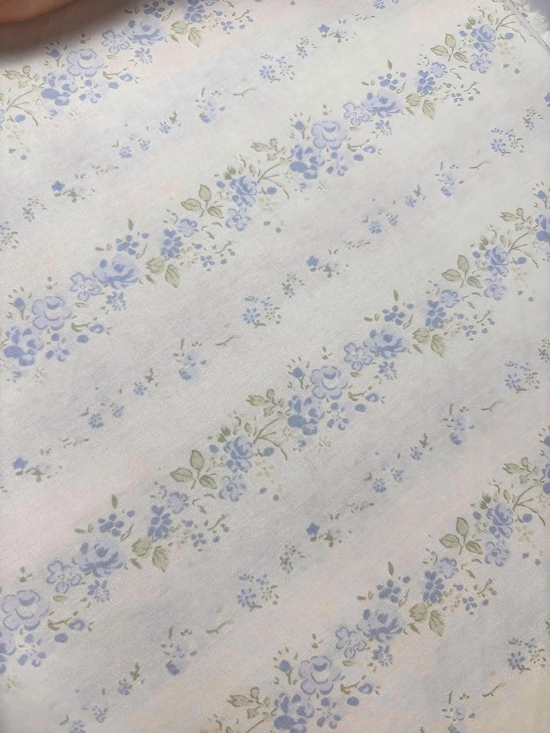 Vải Thô cotton in hoa, caro, sọc - may bộ, đầm, handmade, decor (dài 1m, khổ 1m45, vải cắt liền)