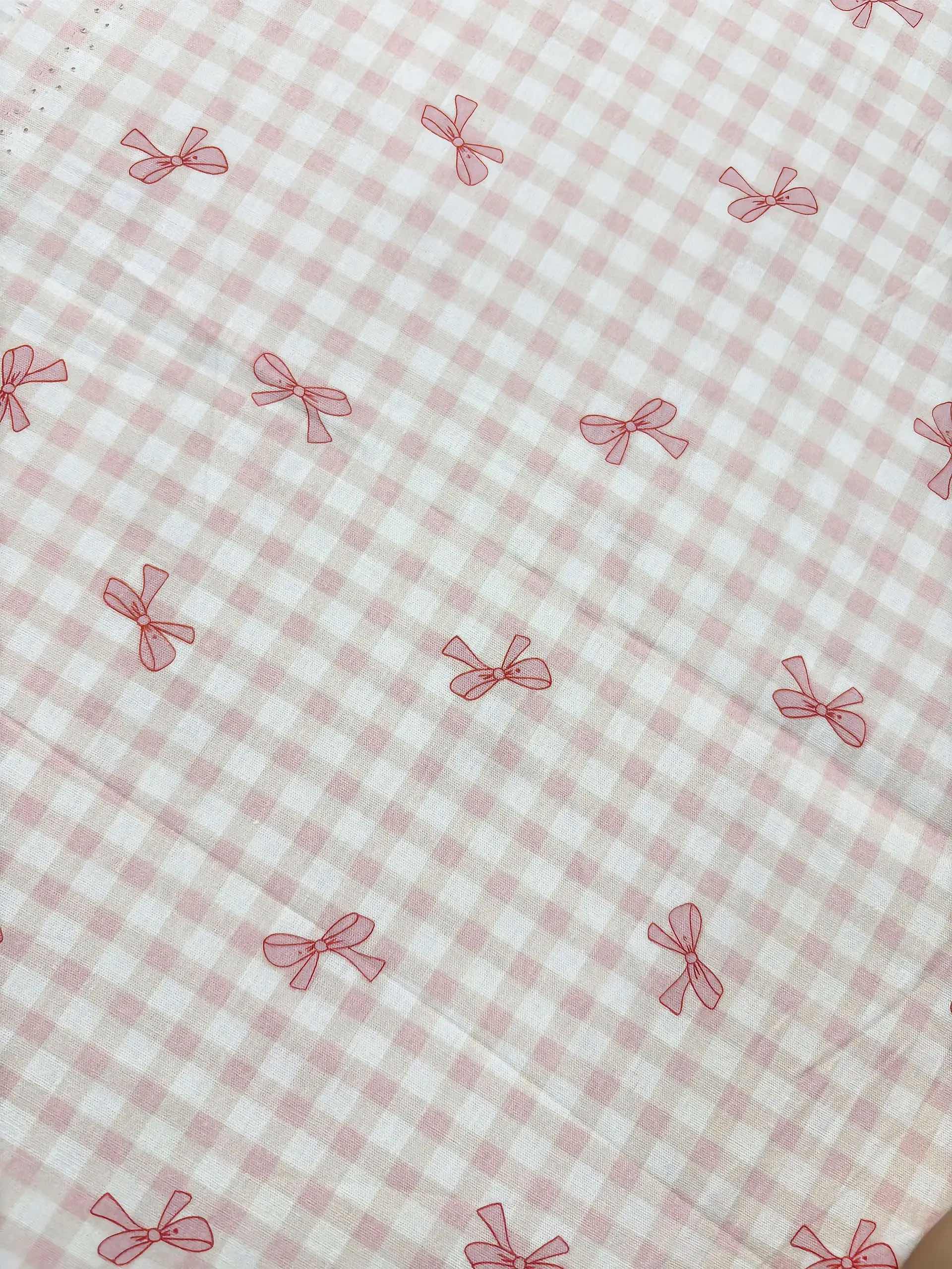 Vải Thô cotton in hoa, caro, sọc - may bộ, đầm, handmade, decor (dài 1m, khổ 1m45, vải cắt liền)