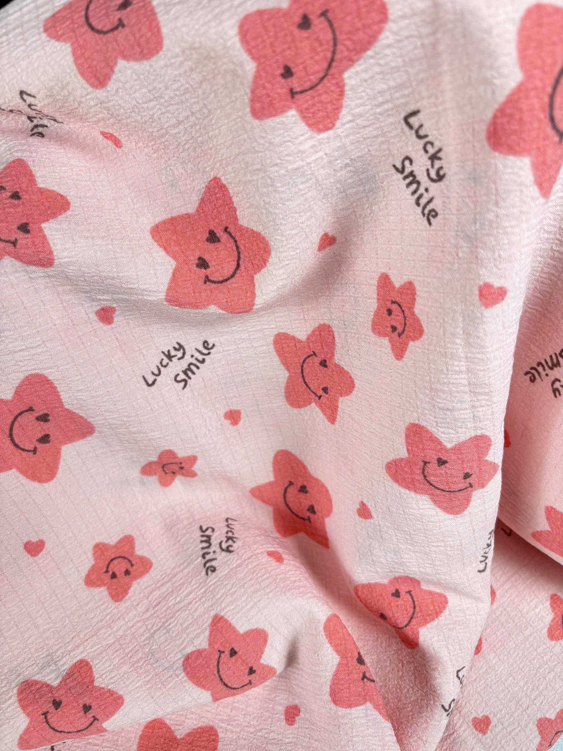 Vải xốp gạo (xốp Thái) - nhiều mẫu in dễ thương - may đồ bộ, đầm trẻ em và người lớn  (dài 1m, khổ 1m5, vải cắt liền)