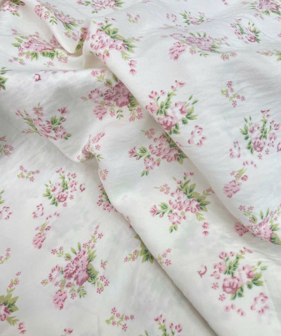 Vải cotton hàn (SLx0.5m khổ 1.6m) đũi lạnh mềm, mát, hút mồ hôi in hình dễ thương