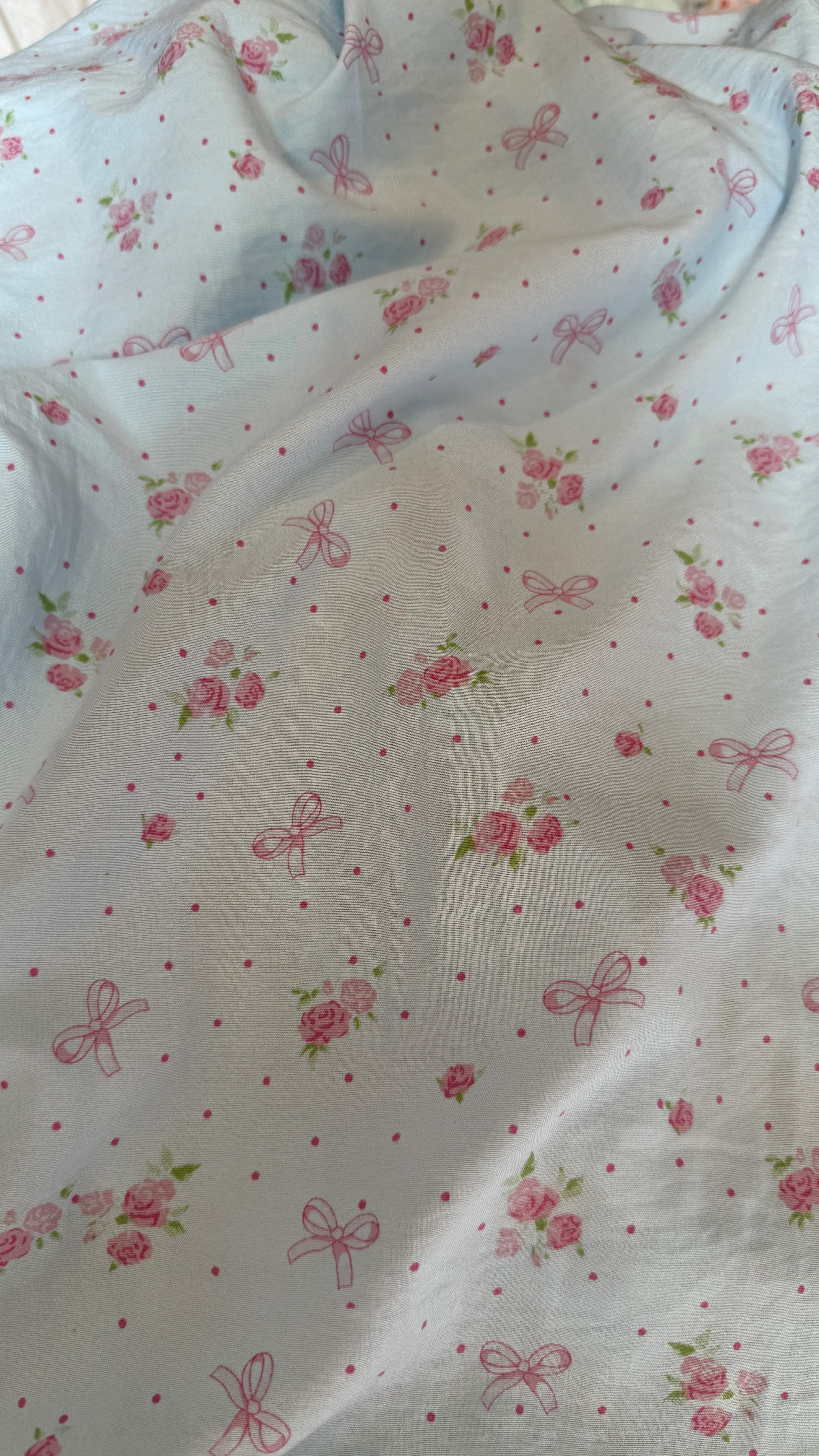 Vải cotton hàn (SLx0.5m khổ 1.6m) đũi lạnh mềm, mát, hút mồ hôi in hình dễ thương