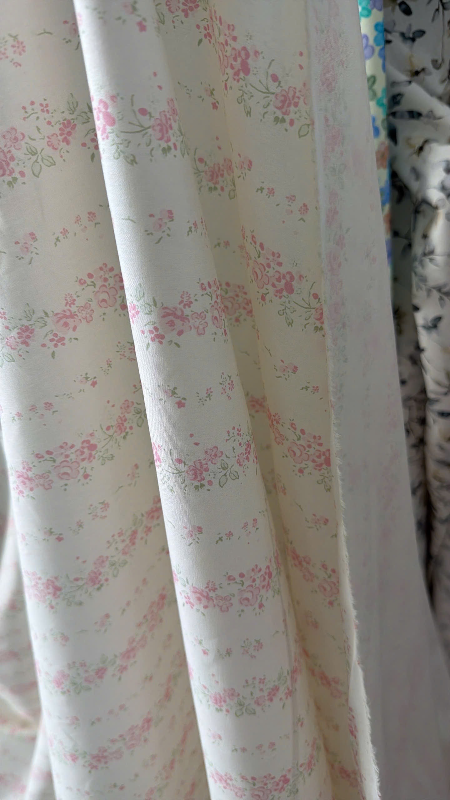 Vải Thô cotton- in hoa, chấm bi, caro, sọc- may đầm, bộ, handmade (dài 1m, khổ 1m45, vải cắt liền)