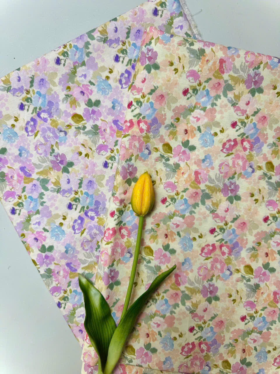 Vải Thô cotton hoa - may đầm, bộ người lớn, bé gái mùa hè, DIY…(dài 1m, khổ 1.45, vải cắt liền)