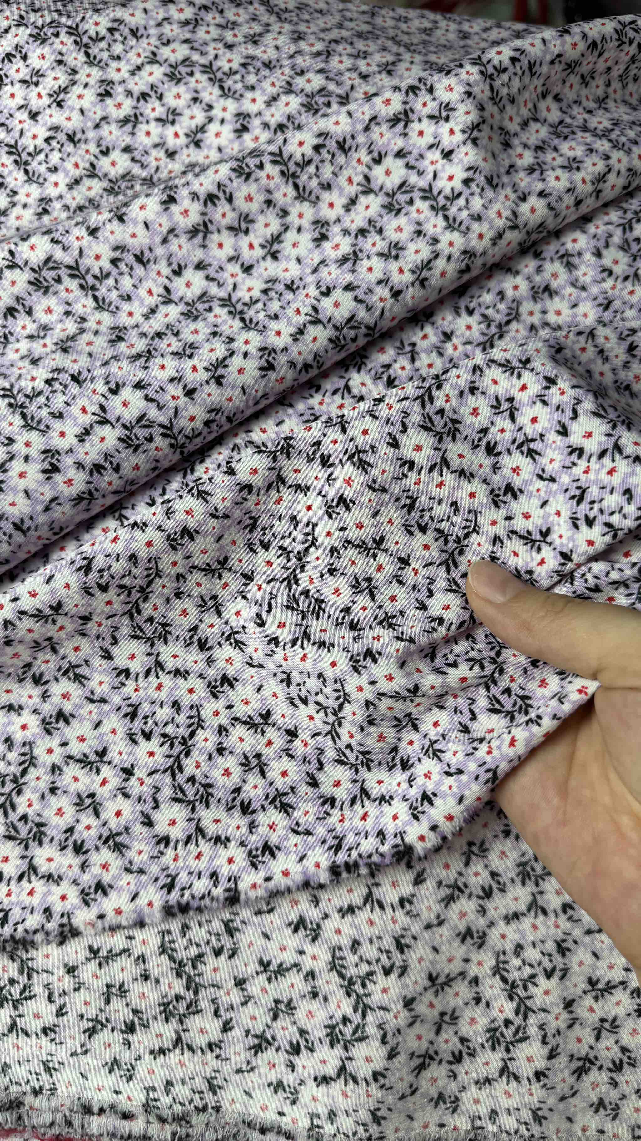 Vải Lụa 100D hoa nhí - may đầm, áo dài, áo bà ba (dài 1m, khổ 1m5, vải cắt liền)