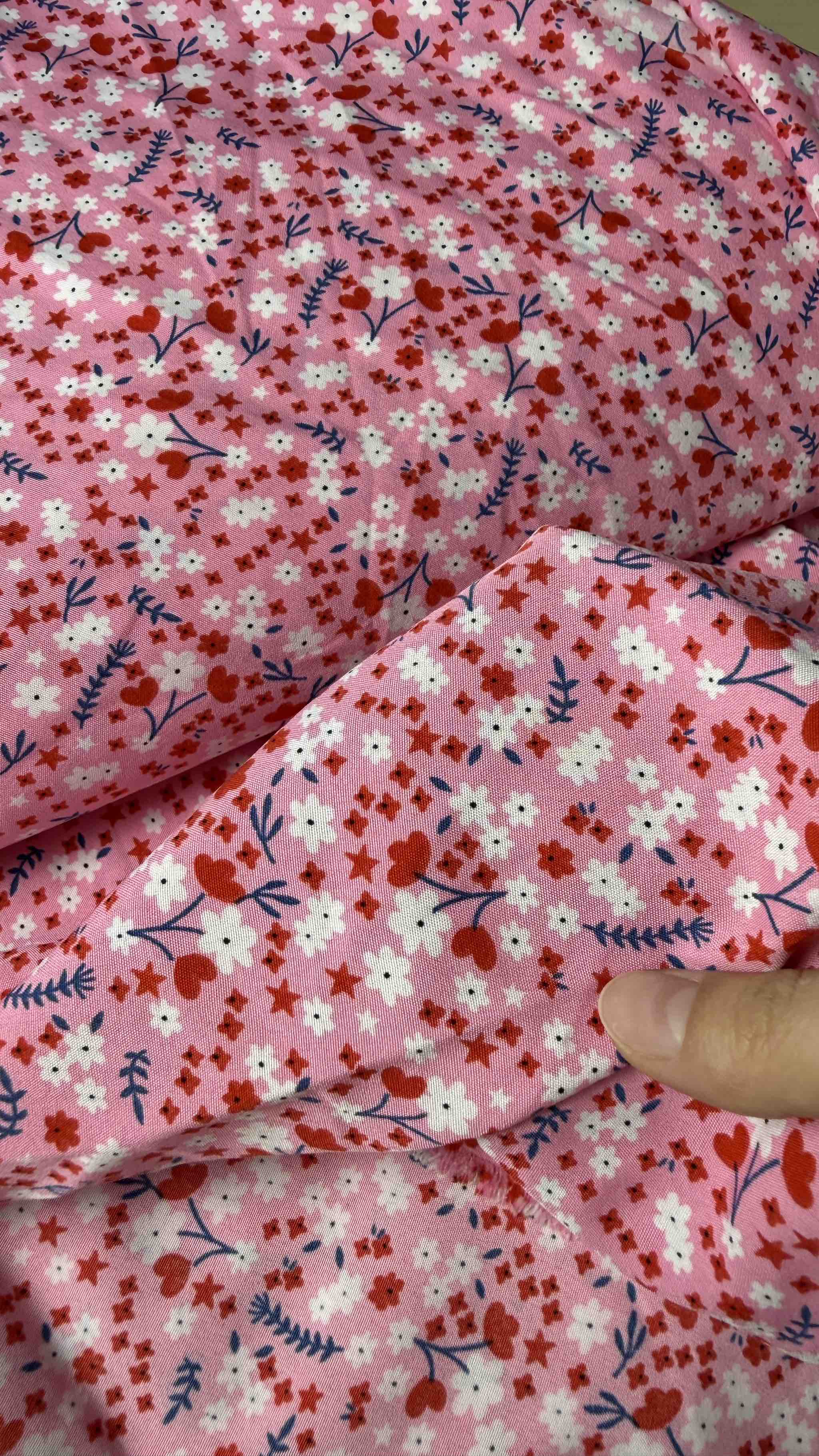 Vải Lụa 100D hoa nhí - may đầm, áo dài, áo bà ba (dài 1m, khổ 1m5, vải cắt liền)