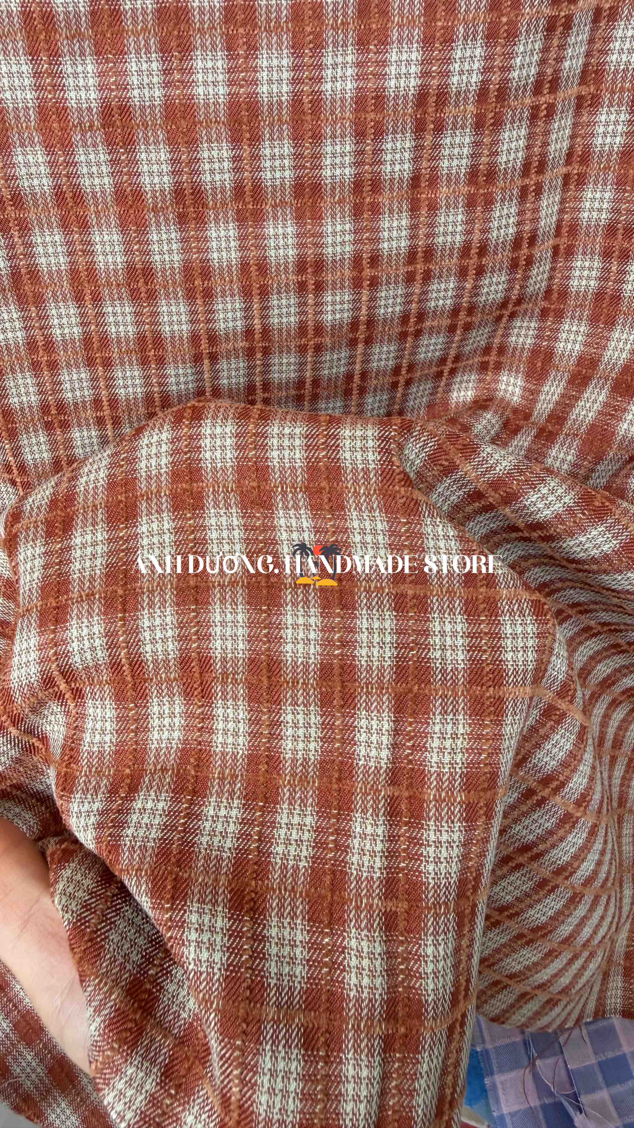 Vải thô (SLx0.5m khổ 1.5m) caro nhung