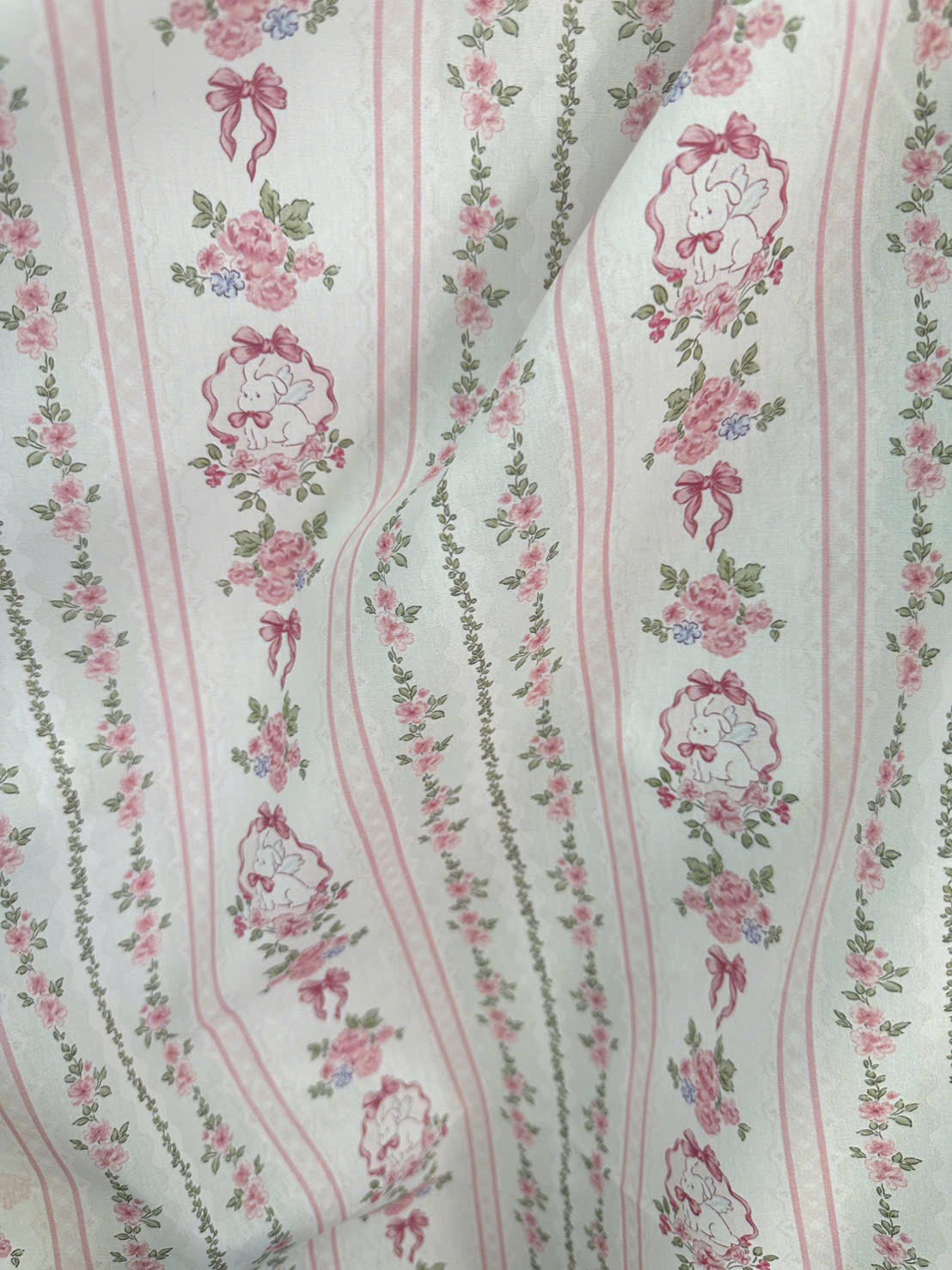 Vải Thô cotton hình động vật, búp bê - may quần áo bé gái, handmade, decor (dài 1m, khổ 1m45, vải cắt liền)