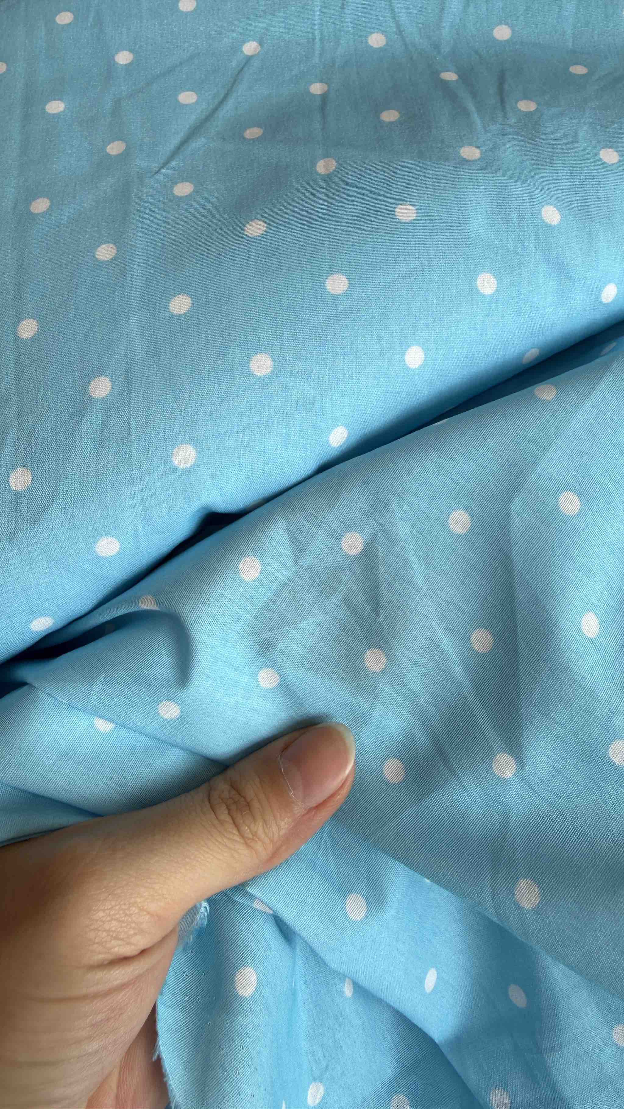 Vải Thô cotton- in hoa, chấm bi, caro, sọc- may đầm, bộ, handmade (dài 1m, khổ 1m45, vải cắt liền)