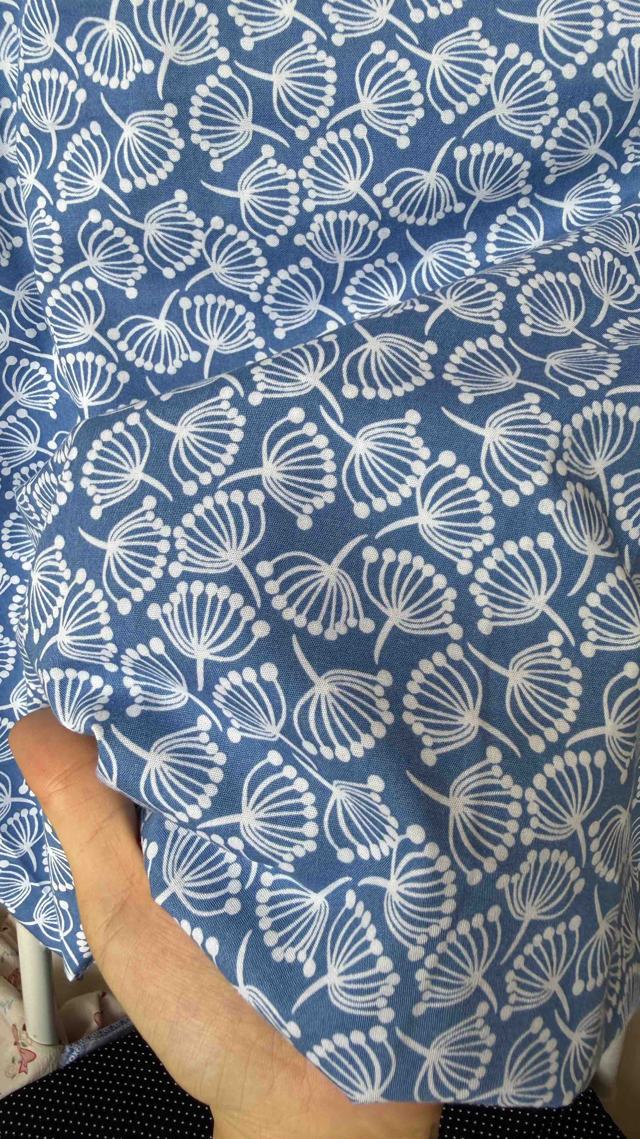 Vải Thô cotton- in hoa, chấm bi, caro, sọc- may đầm, bộ, handmade (dài 1m, khổ 1m45, vải cắt liền)