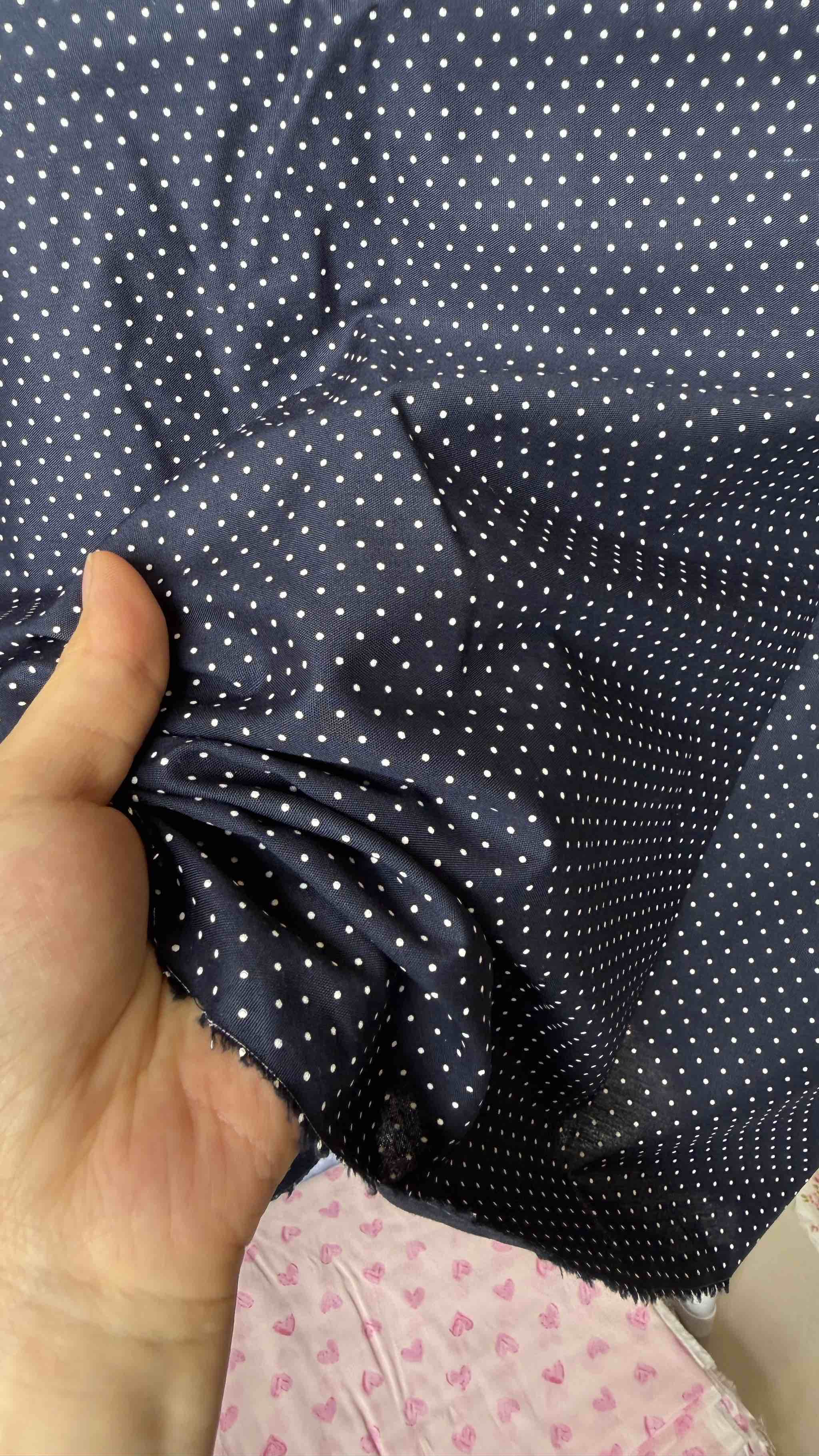 Vải Thô cotton in hoa, trái tim - may đầm, bộ, handmade, decor (dài 1m, khổ 1m45, vải cắt liền)
