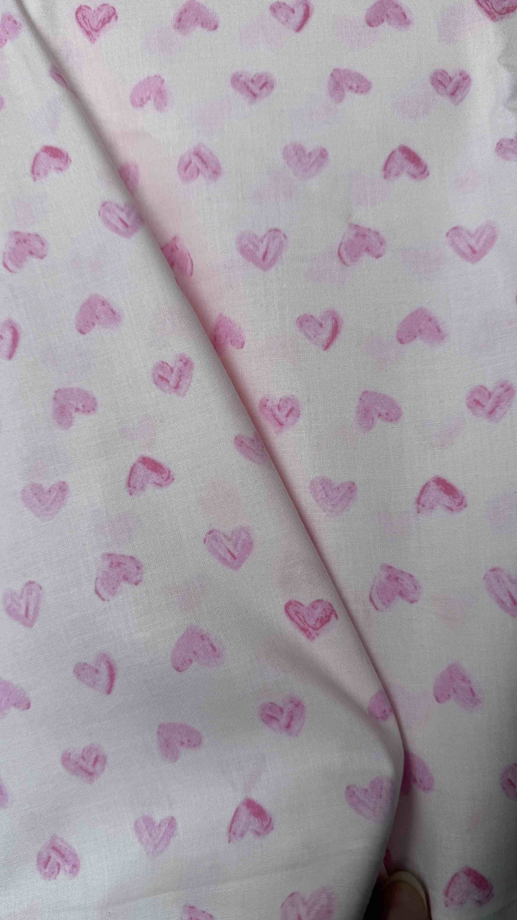 Vải Thô cotton in hoa, trái tim - may đầm, bộ, handmade, decor (dài 1m, khổ 1m45, vải cắt liền)