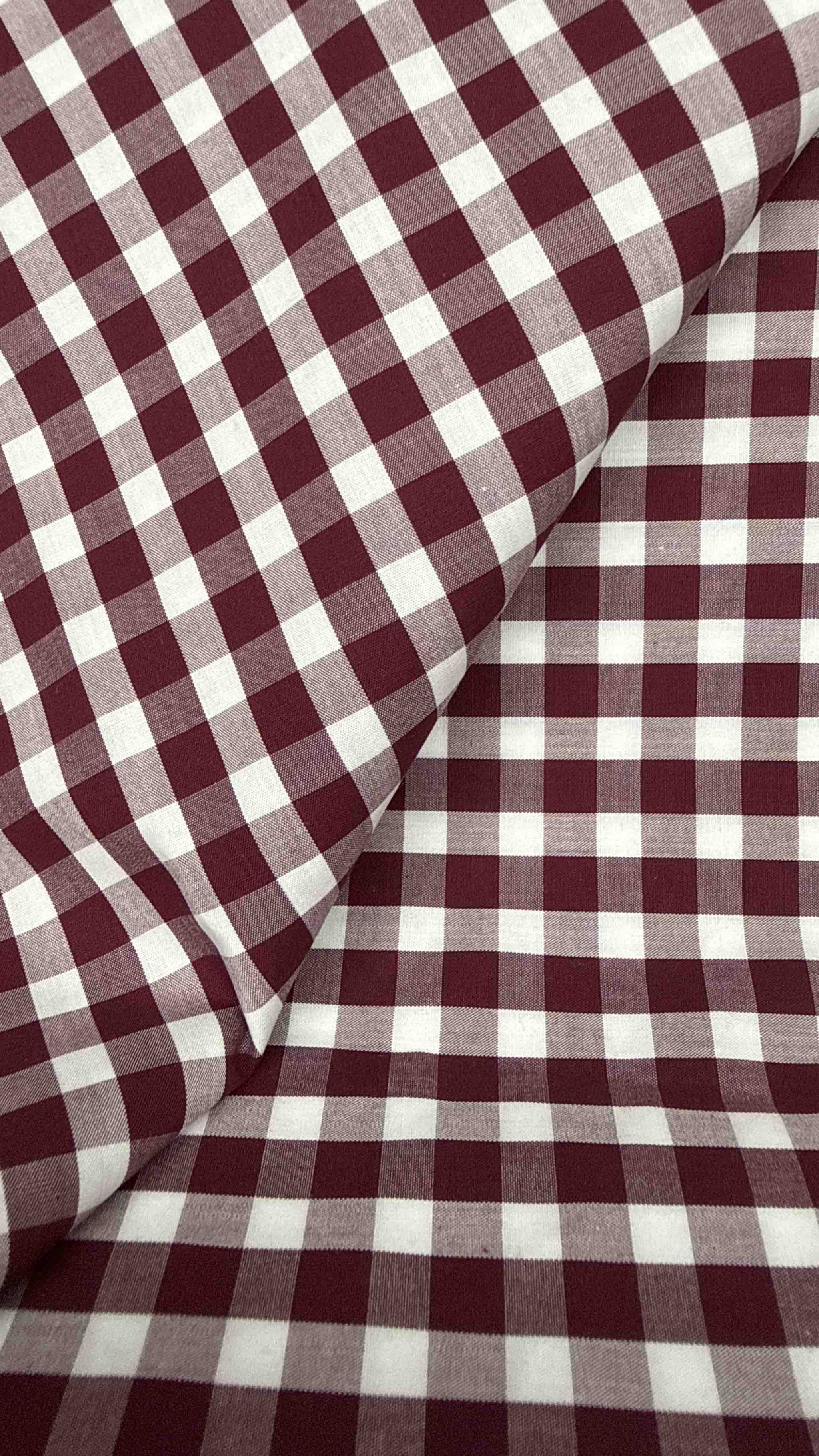 Vải Kate caro, Thô cotton caro - may áo sơ mi, bộ, đầm (dài 1m, khổ 1m45, vải cắt liền)