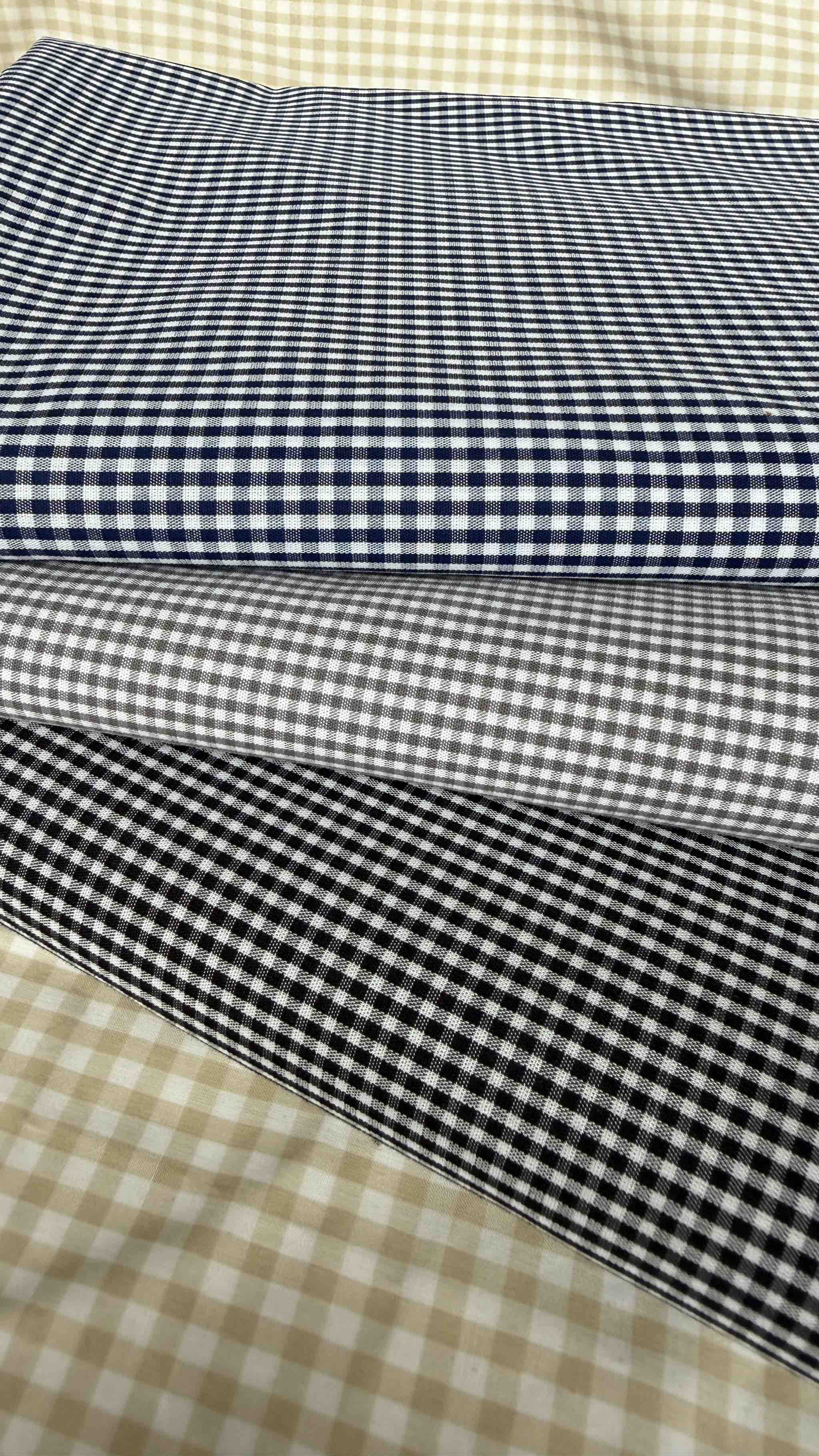 Vải Kate caro, Thô cotton caro - may áo sơ mi, bộ, đầm (dài 1m, khổ 1m45, vải cắt liền)
